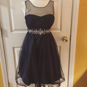 EUC Semi formal navy blue dress